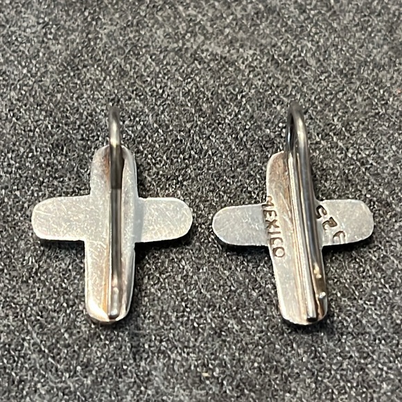 Sterling Cross Earrings - Picture 3 of 5